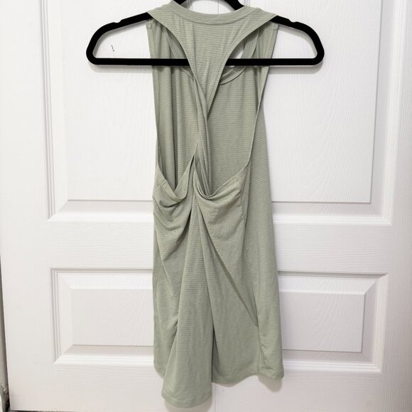 Women Peloton Top Twist Back Tank Top Striped in Light Green Size Large - Picture 2 of 8